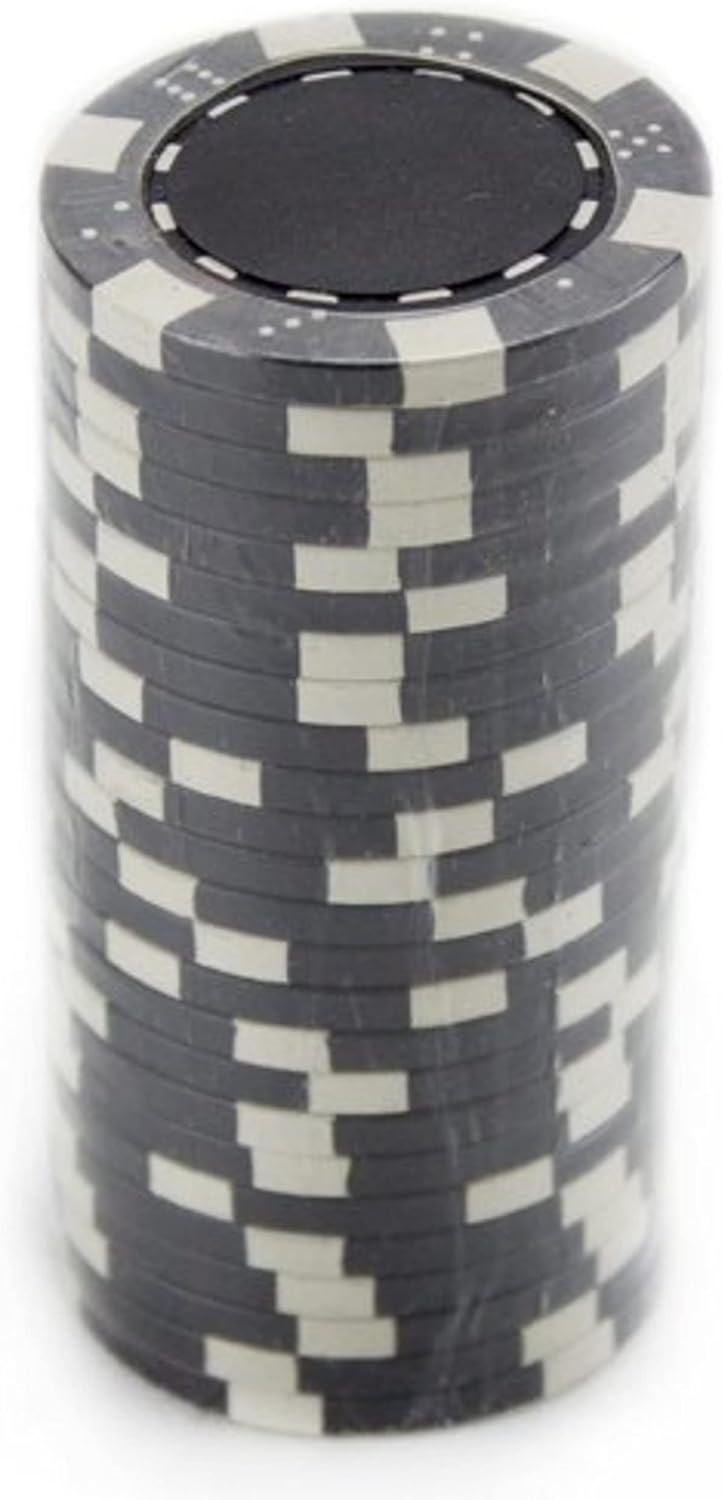 Brybelly 50 Clay Composite Striped Dice 11.5 Gram Poker Chips