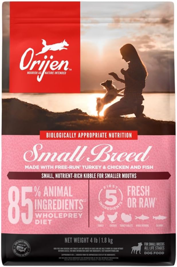ORIJEN Grain Free WHOLEPREY Dry Dog Food Small Breed Recipe 10lb Bag