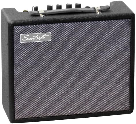 Sawtooth 10-Watt Electric Guitar Amp with Instrument Cable & Pick Sampler