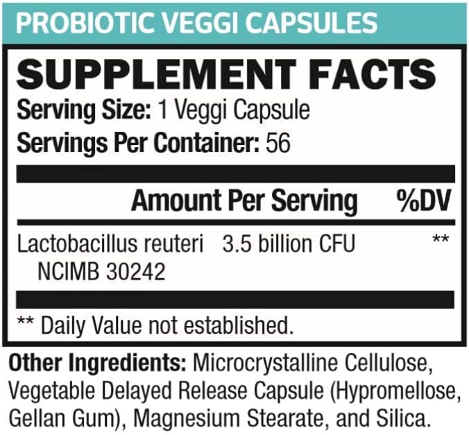 Microbiome Plus Gastrointestinal Probiotics L Reuteri NCIMB 30242 GI Digestive Supplements Capsule