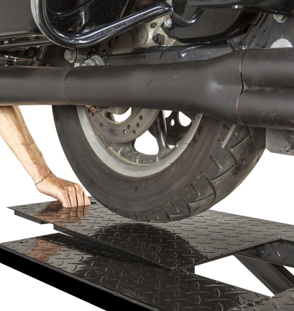 Black Widow Motorcycle Lift Table Pneumatic Compressed Air 1,000 lb