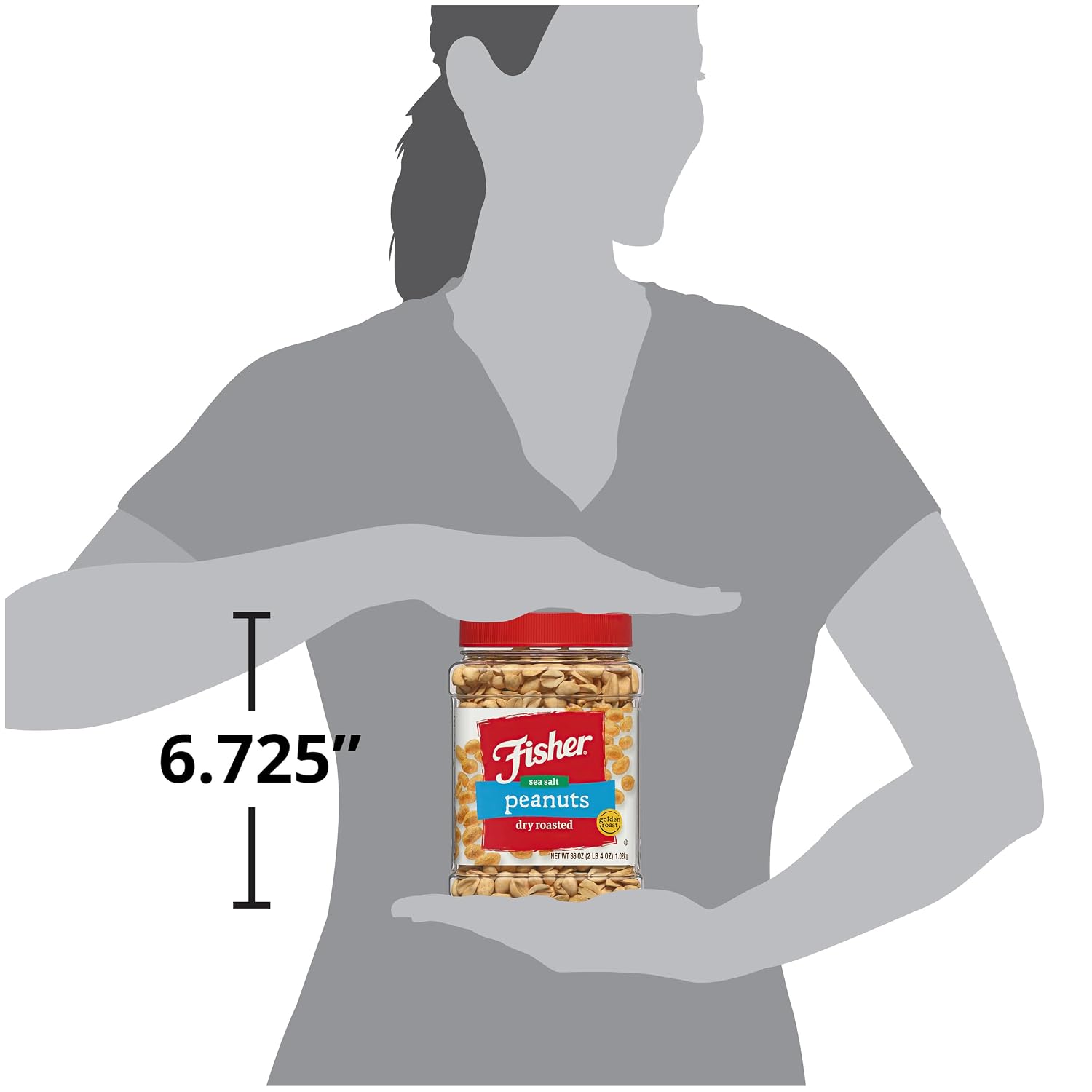 Fisher Snack Butter Toffee Peanuts, 42 Ounces (Pack of 1), No Artificial Colors or Flavors, 100% Recyclable