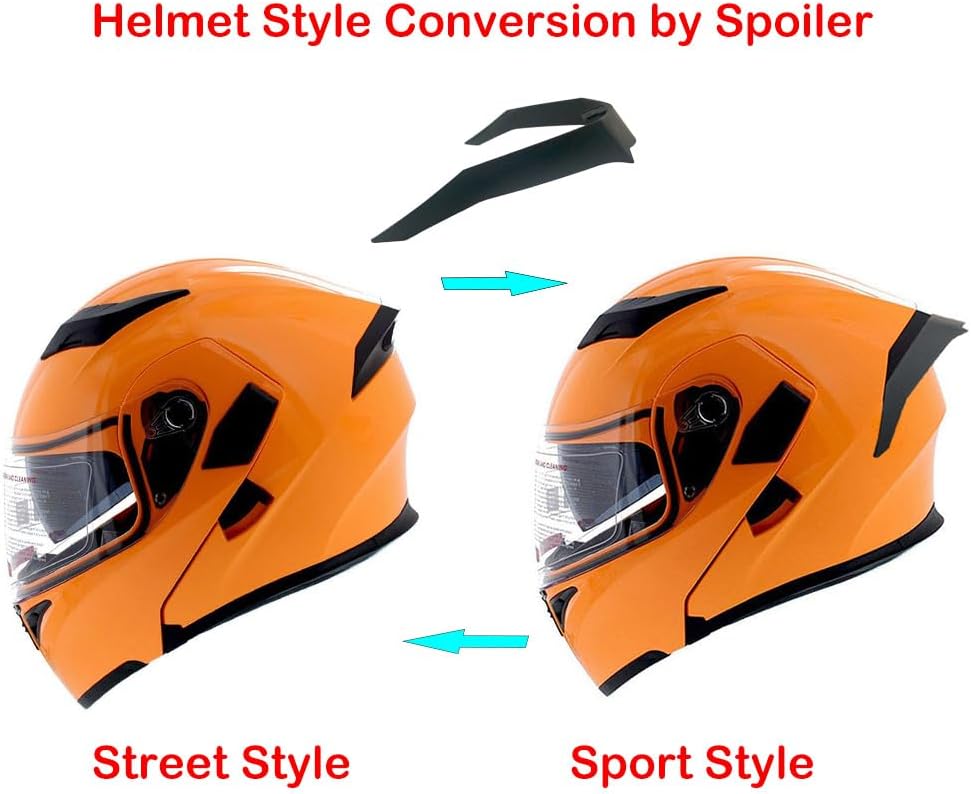 1Storm Motorcycle Modular Full Face Helmet Bike Flip up Dual Visor Sun Shield: HB89 Matt Black