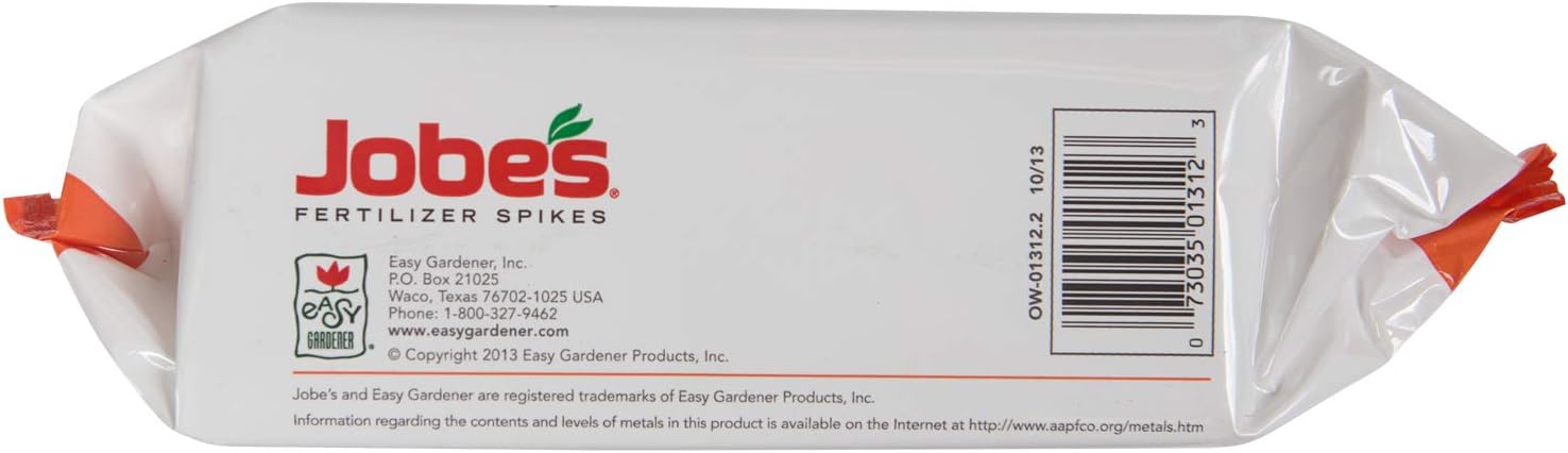 Jobe’s Slow Release Tree and Shrub Fertilizer Spikes, Easy Plant Care for Oak, Maple, Dogwood, Boxwood, and Many More Acid Loving Trees and Shrubs, 9 Count