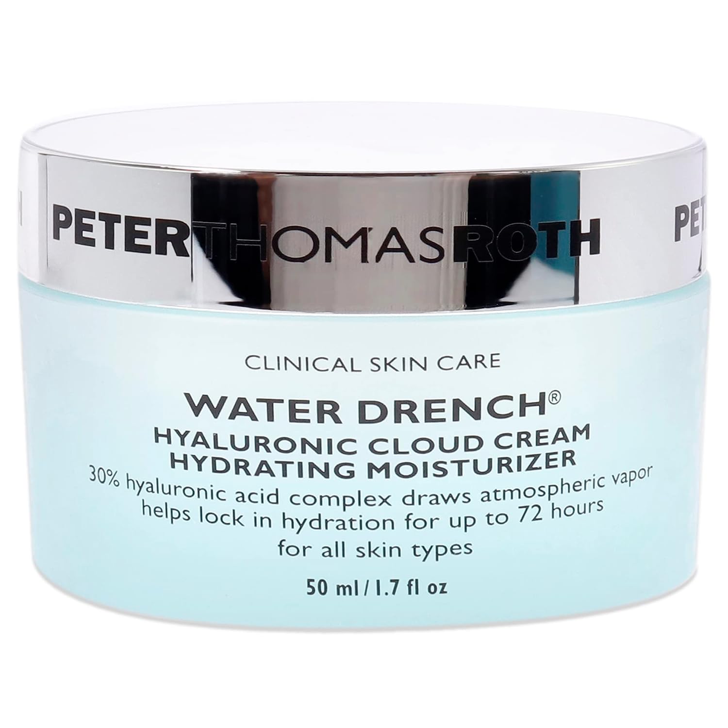 Peter Thomas Roth | Water Drench® Hyaluronic Cloud Cream Hydrating Refillable Moisturizer | Hyaluronic Acid Cream For All Skin Types, Line-Smoothing, Fragrance-Free