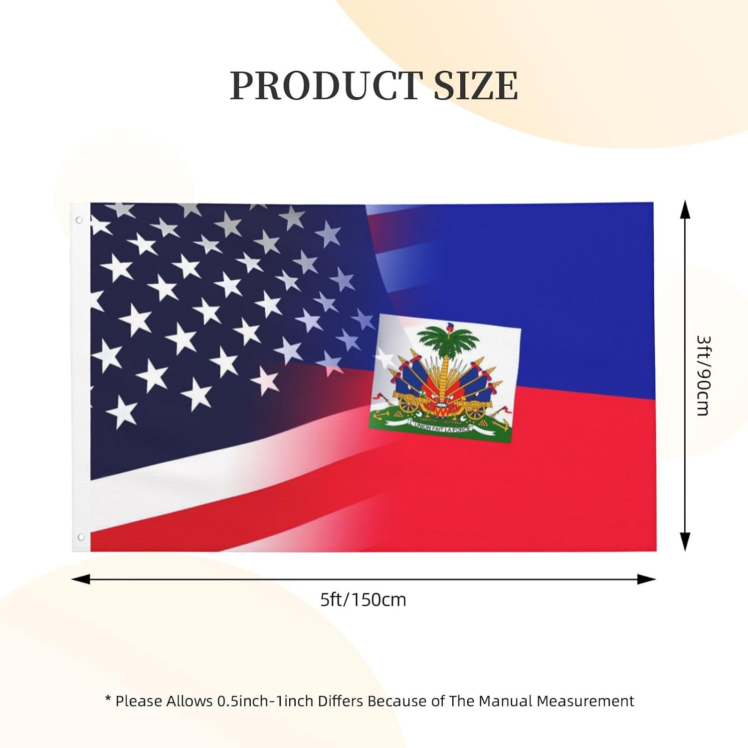 Nicaragua Nicaraguan And American Flag America USA 3x5 Ft Patriotic Banner Outdoor Indoor Decoration National Flags for Garden Car Yard Outside Decor