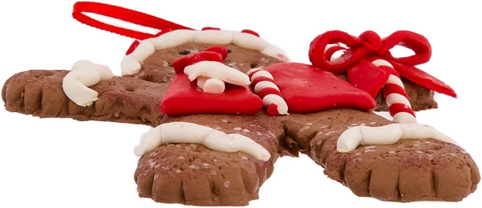 Kurt Adler 4-Inch Claydough Gingerbread Ornament, Set of 4