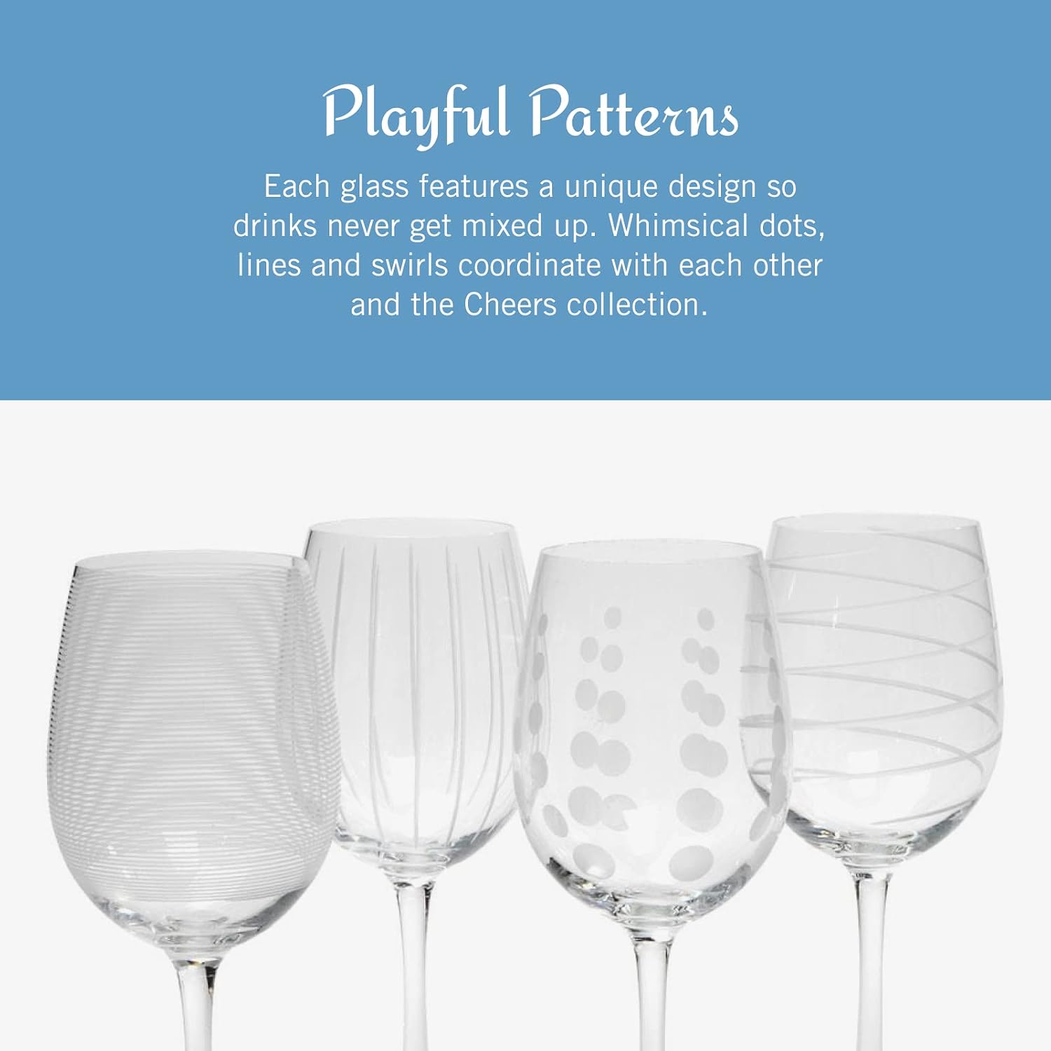 Mikasa Cheers Bordeaux Wine Glass, Set of 4, 24 Ounce, Clear