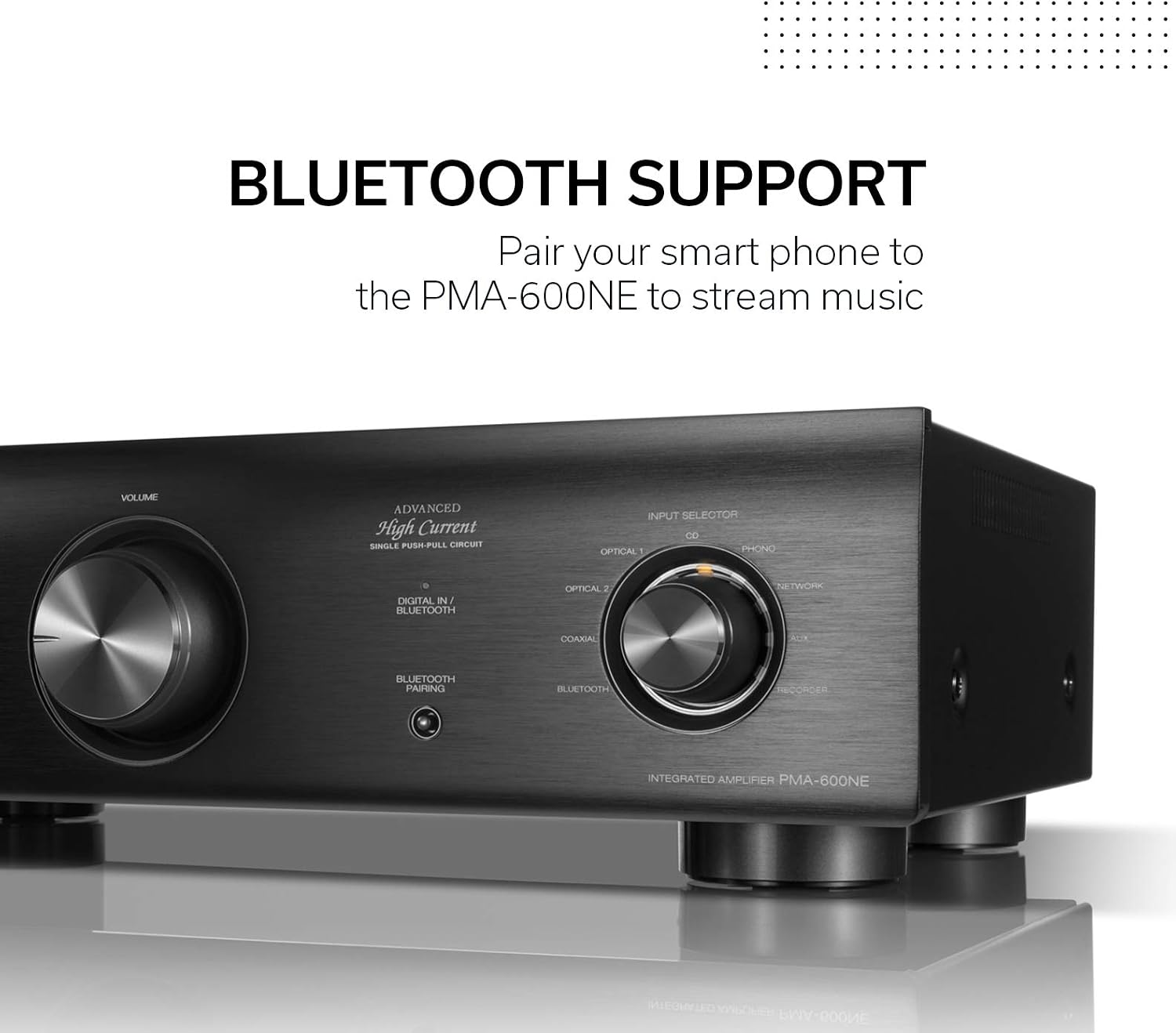 Denon PMA-600NE Bluetooth Stereo Amplifier, 2 Channel Amplifier Home Audio