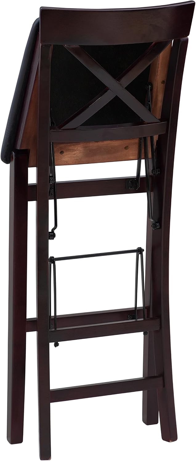 Linon Triena X Back Folding Counter Stool, Brown