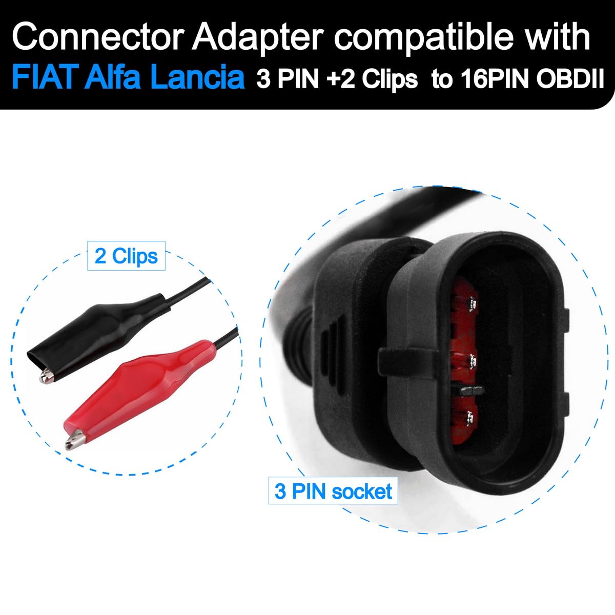 OBD OBD2 16 Pin Connector Diagnostic Adapter Cable Compatible for BMW 20 Pin