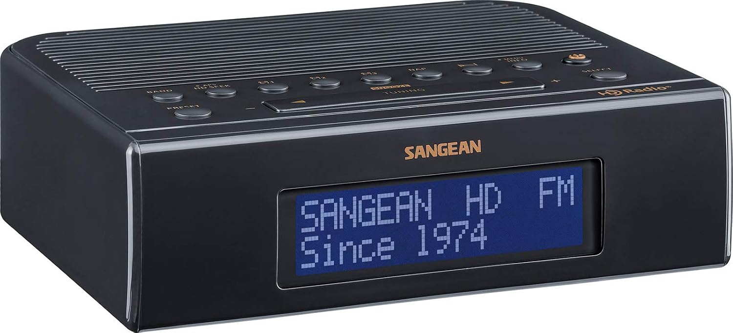 SANGEAN SG-114 AM/FM-RBDS Digital Tuning Clock Radio with USB Phone Charging