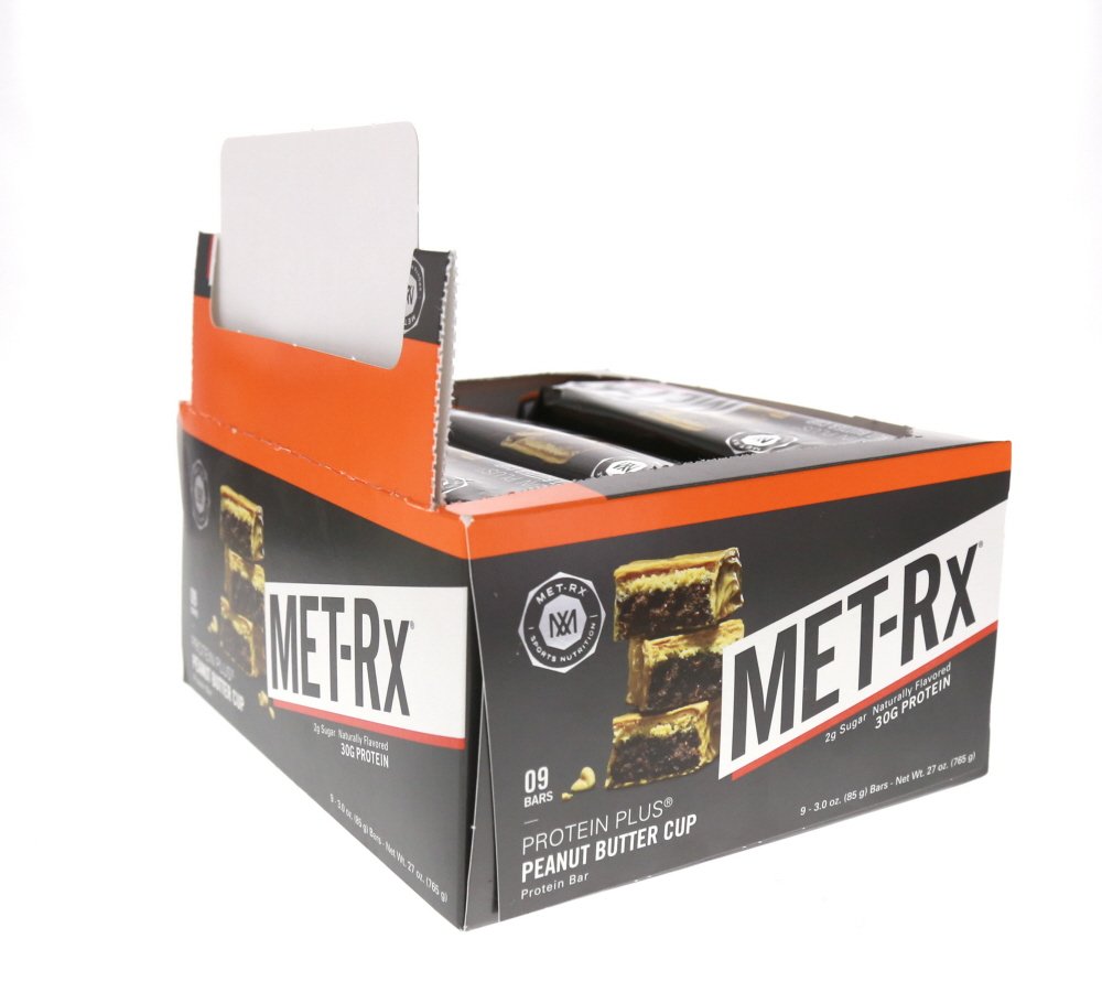 MET-Rx Protein Plus Bar, Great as Healthy Meal Replacement, Snack, and Help Support Energy, Gluten Free, Peanut Butter Cup, With Vitamin A, Vitamin C, and Zinc to Support Immune Health, 85 g,9 Count | Great as Healthy Meal Replacement, Snack, and Help Su…