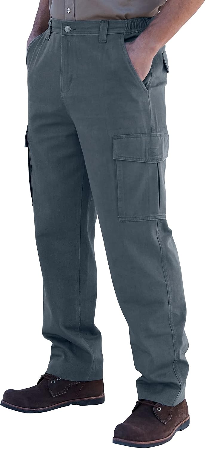 Boulder Creek by Kingsize Men's Big & Tall Renegade Side-Elastic Waist Cargo Pants