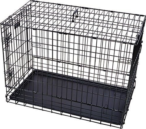 MidWest Homes for Pets Solutions Series Large Side-by-Side SUV Dog Crate, Double Door Folding Metal Cage Designed to Fit in SUVs & Vans, for Dogs up to 90 Lbs