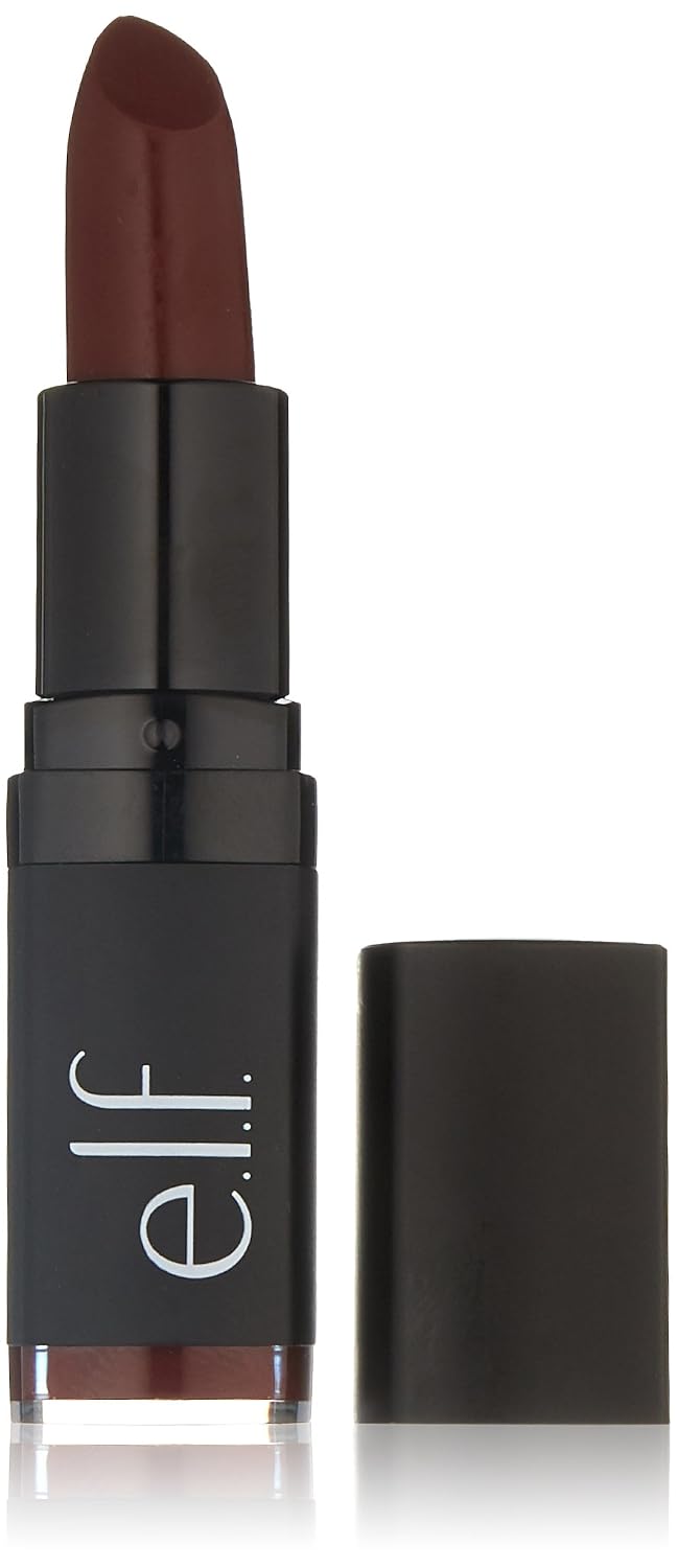 e.l.f. Moisturizing Lipstick, Vibrant Color & Luminous Shine, Bordeaux Beauty, 0.11 Ounce