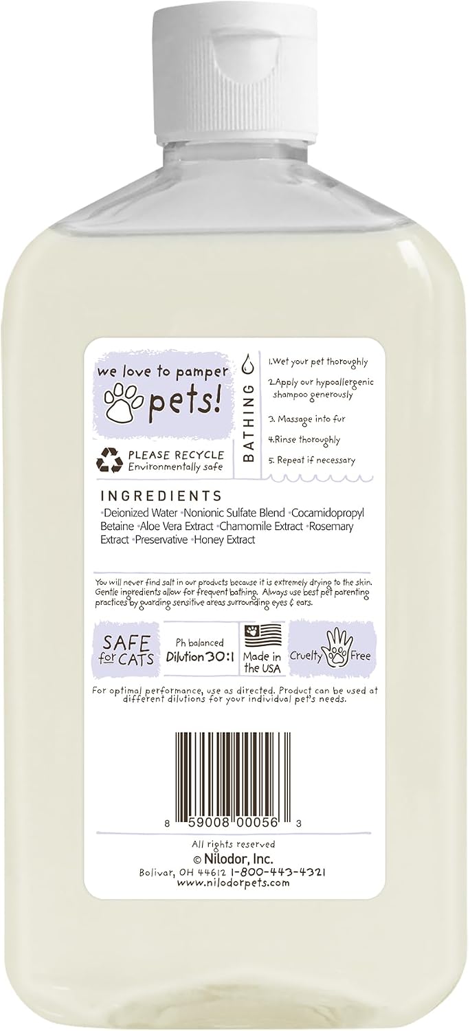 Bobbi Panter Soothing Dog Shampoo Tea Tree, Lavender, Cucumber & Oat Protein – Natural Formula for Sensitive Skin & Irritation Relief, Tear-Free, 30:1 Concentrate, Made in USA, 14 oz