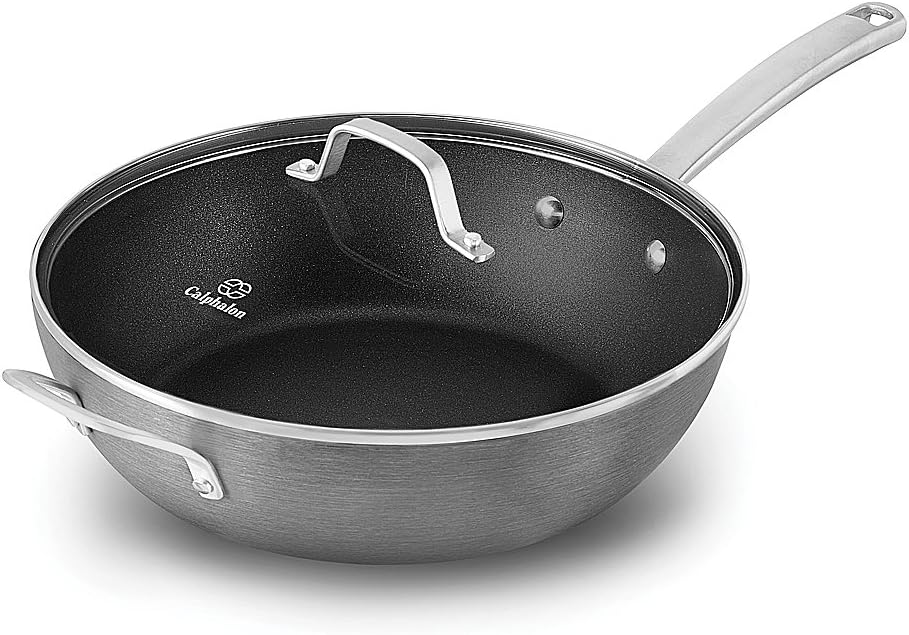 Calphalon 1943876 Classic Nonstick Sauce Pan with Cover, 2.5 quart, Grey