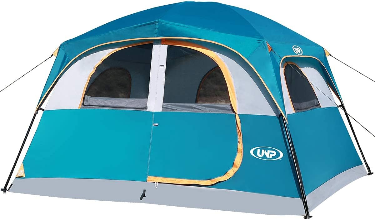 UNP 6 Person Tents for Camping Waterproof Family Cabin Tent with Rainfly