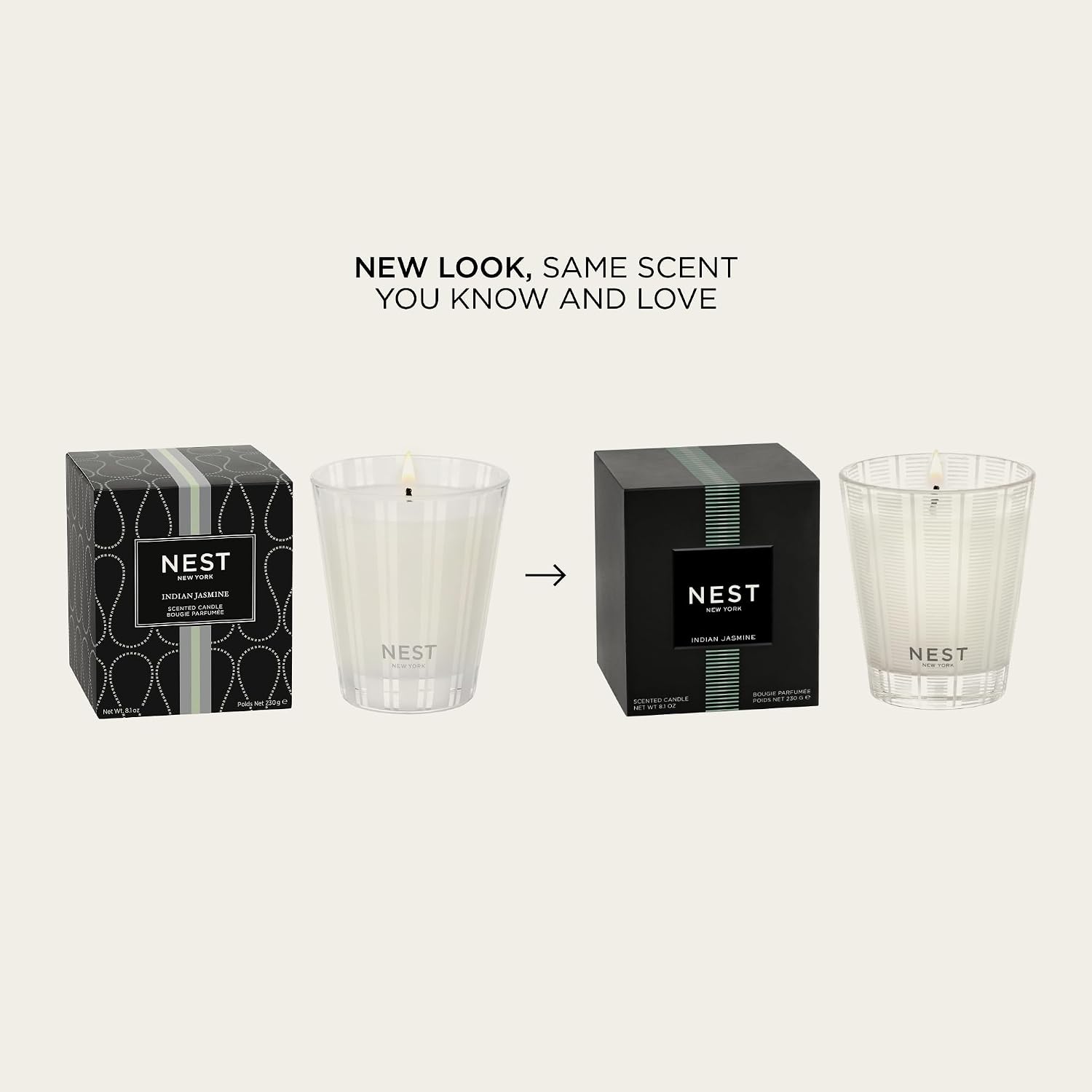 NEST New York Scented Classic Candle, Grapefruit - 8.1 oz - Up to 60-Hour Burn Time - Reusable Glass Vessel