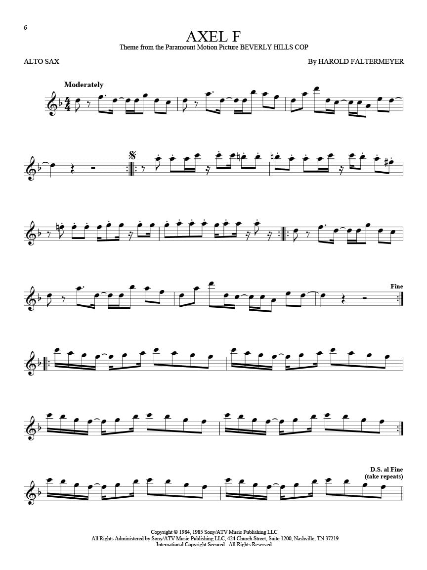 101 Movie Hits for Alto Saxophone | 101 Film Favorites Including Beauty and the Beast, Eye of the Tiger