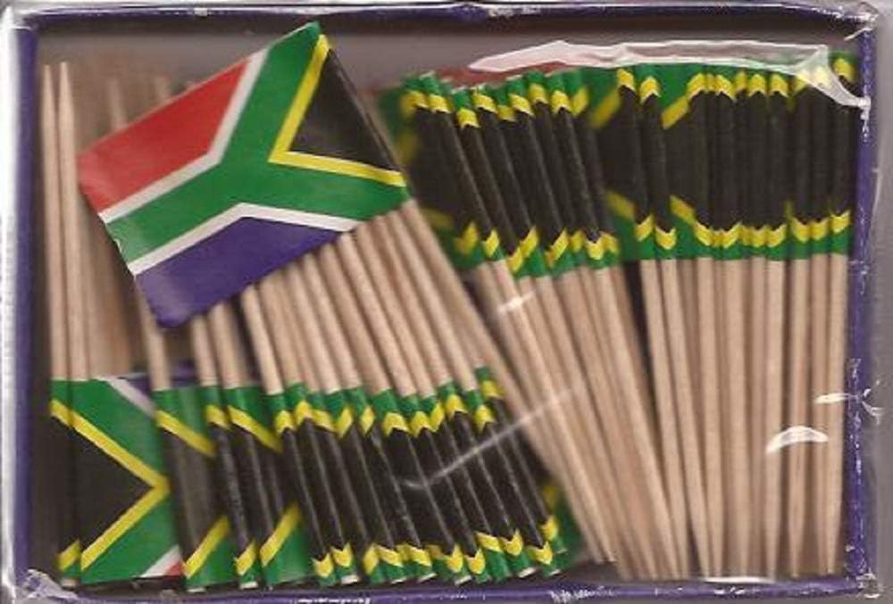 One Box of 100 Nicaragua Toothpick Flags, 100 Small Mini International Flag Cupcake Toothpicks or Cocktail Picks