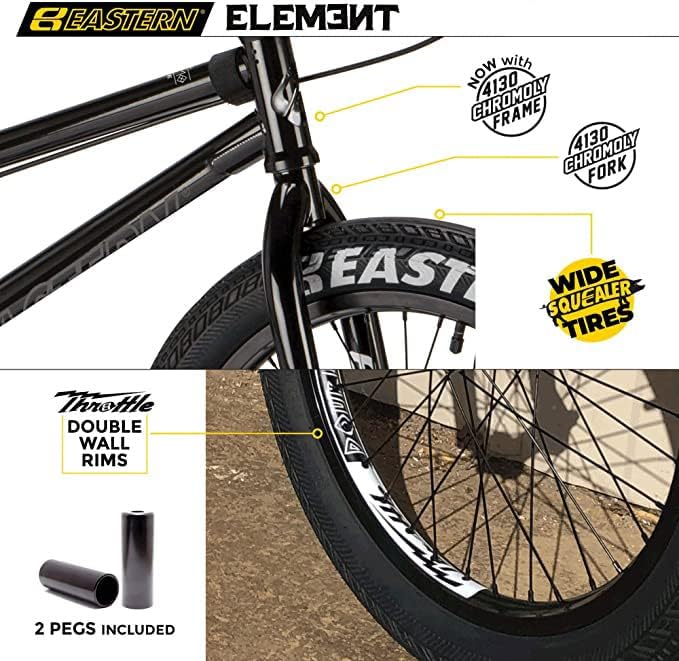 Eastern Bikes Eastern BMX Bikes - Element Model 20 Inch Bike. Lightweight Freestyle Bike Designed by Professional BMX Riders at