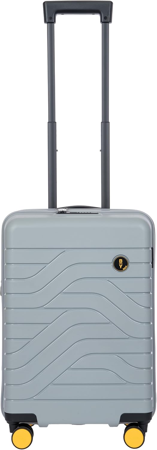 Bric's B|Y Ulisse Checked Luggage with Spinner Wheels – Expandable Lightweighted Hard Shell Suitcase, TSA Combination Lock - Removeable Wash Bag Included - 30 Inch, Mango