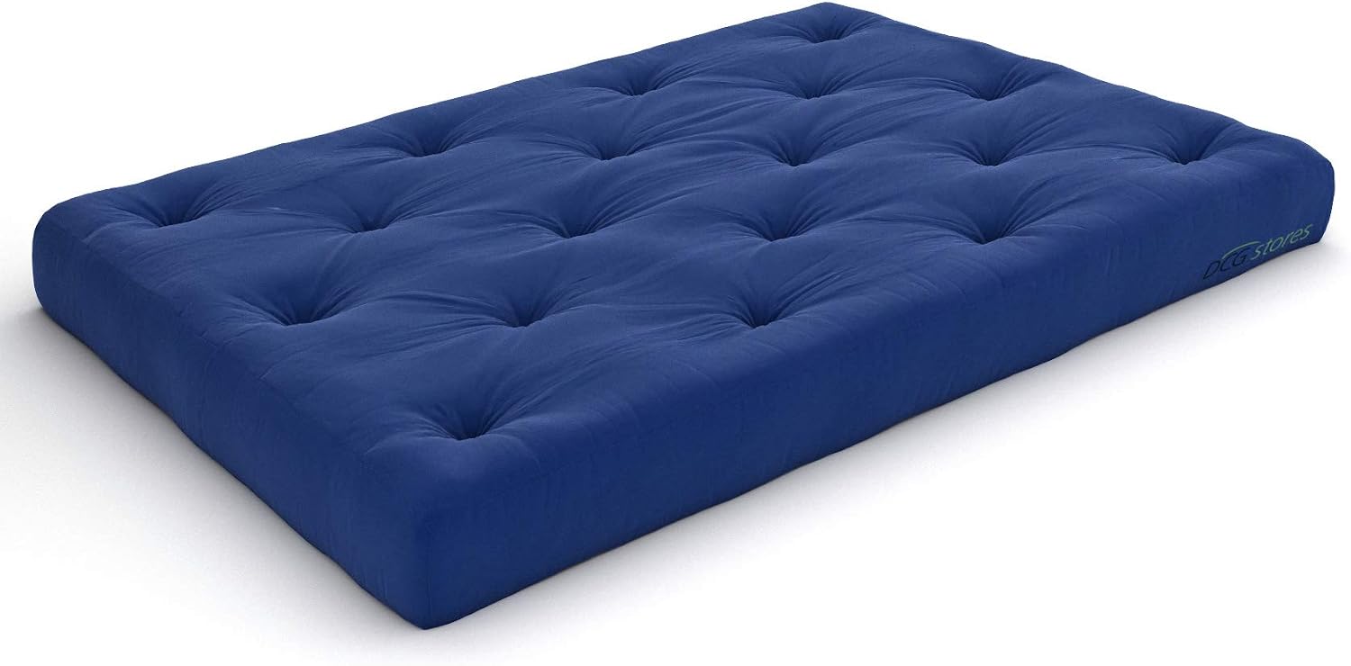Nirvana Futons Extra Thick Premium 10-Inch Twin XL Futon Mattress, Khaki Twill - Made in USA