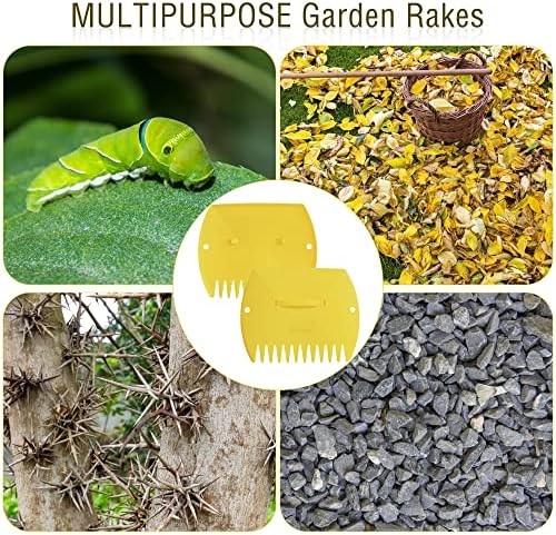 Mobitel Leaf Scoops Hand Rakes -Large Leaf Grabber for Picking Up Yard Leaves, Lawn Garbage and Grass Clippings