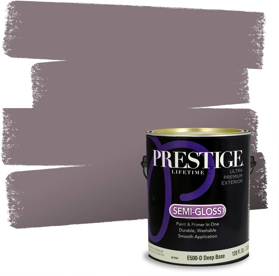 PRESTIGE Paints Exterior Paint and Primer In One, 1-Gallon, Satin, Comparable Match of Sherwin Williams* Ash Violet*
