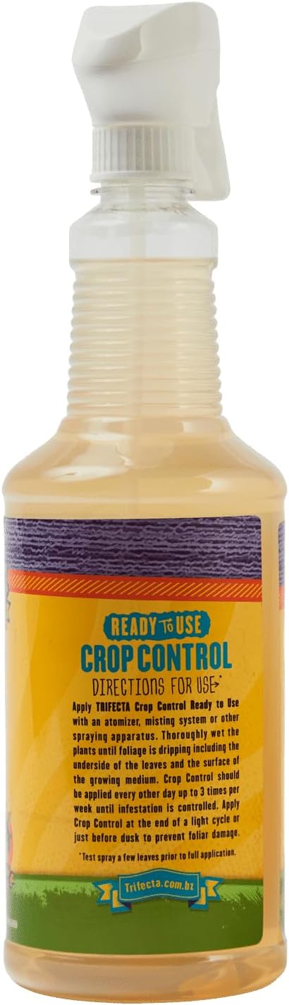 Trifecta Crop Control Super Concentrate | 4 oz | All-in-One Pesticide, Fungicide, Miticide And Insecticide | For Spider Mites, Mildew, Mold And Botrytis