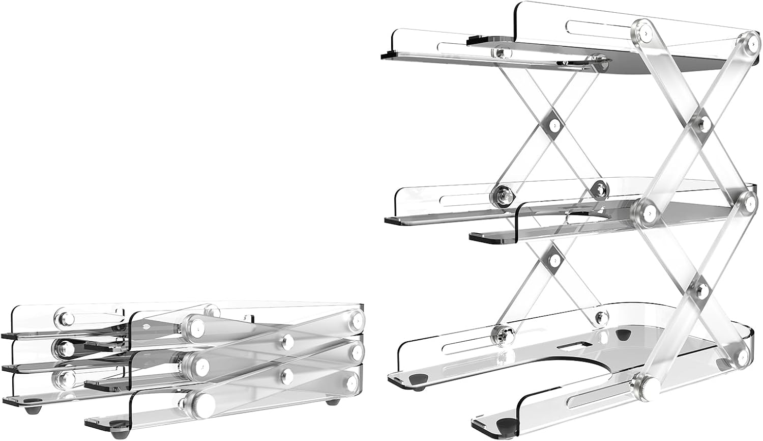SDSNTE Countertop Caddy–3-Tier Collapsible Storage Organizer Compatible with Navage Nasal Irrigation System