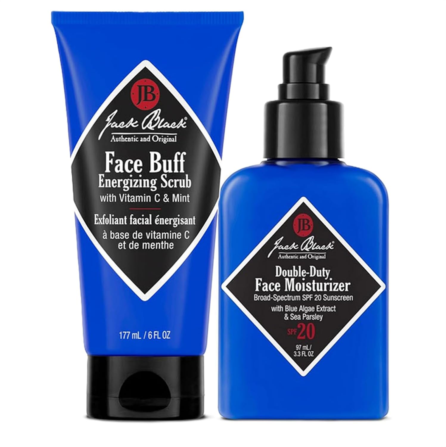 Jack Black Double Duty Face Moisturizer with SPF 20, Facial Moisturizer Face Cream for Men, Mens Facial Lotion with SPF, Gifts for Men