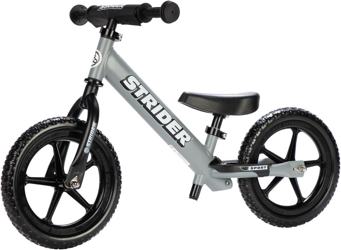 Strider 12 Sport Bike, Pink - No Pedal Balance Bicycle for Kids 1 to 4 Years - Includes Safety Pad, Padded Seat, Mini Grips, Flat-Free Tires -Easy Assembly, Tool-Free Adjustments | No-Pedal Balance Bike for Toddlers, Safety Pad, Adjustable Seat and Handl…