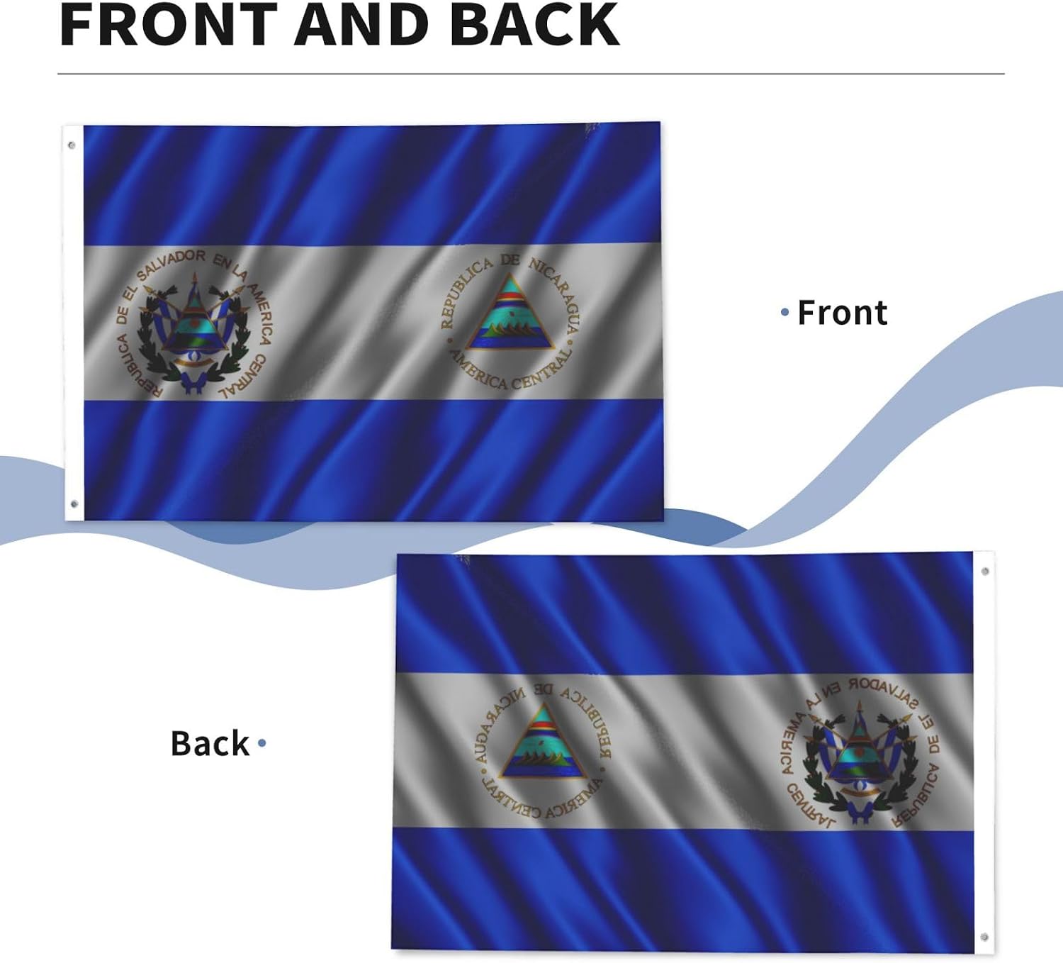 Nicaraguan Nicaragua And American Usa Flag 2x3 Ft Flags Double-Sided Printing Outdoor Indoor Decoration Country Flag 2x3 Foot Polyester Banner