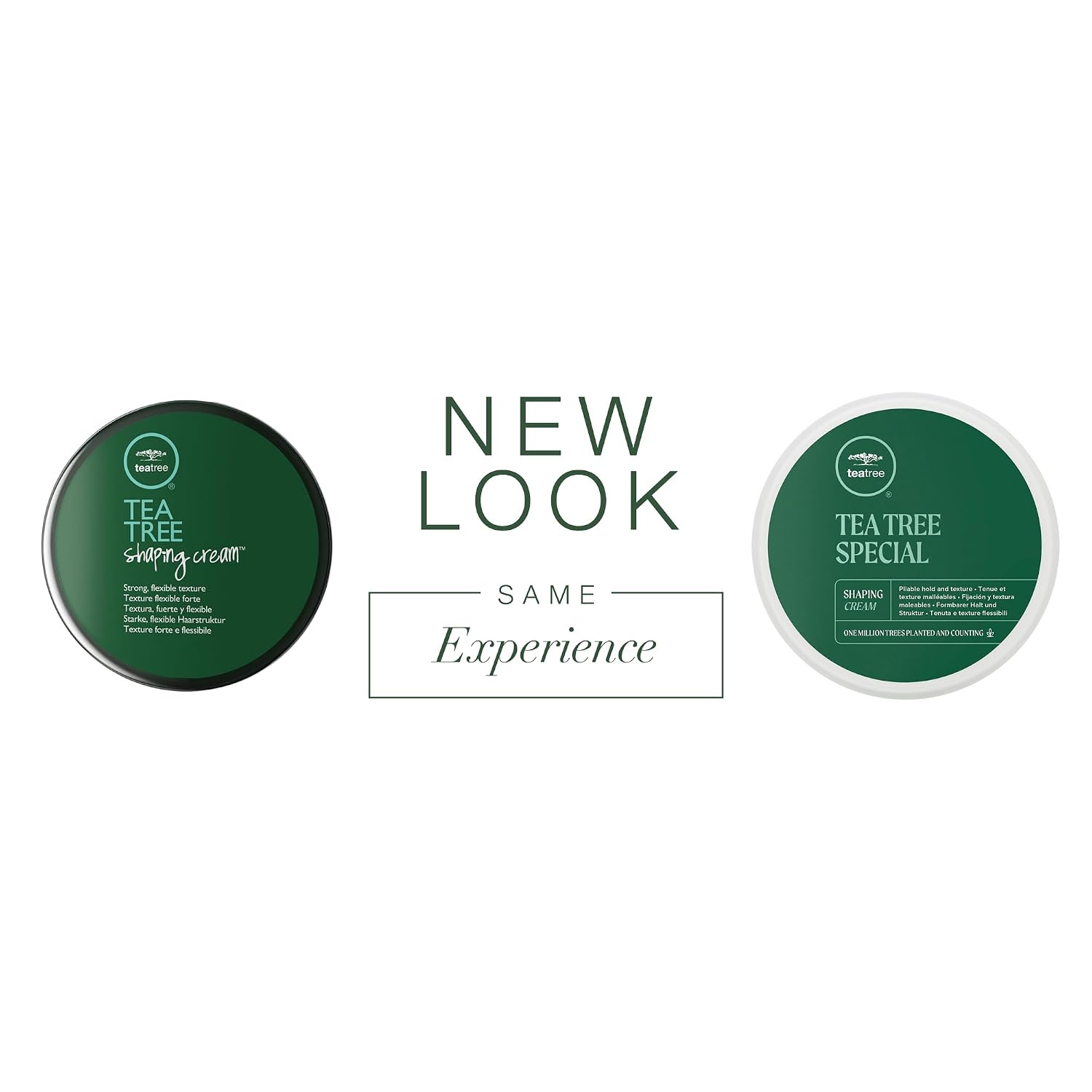 Tea Tree Shaping Cream, Hair Styling Cream, Long-Lasting Hold, Matte Finish, For All Hair Types