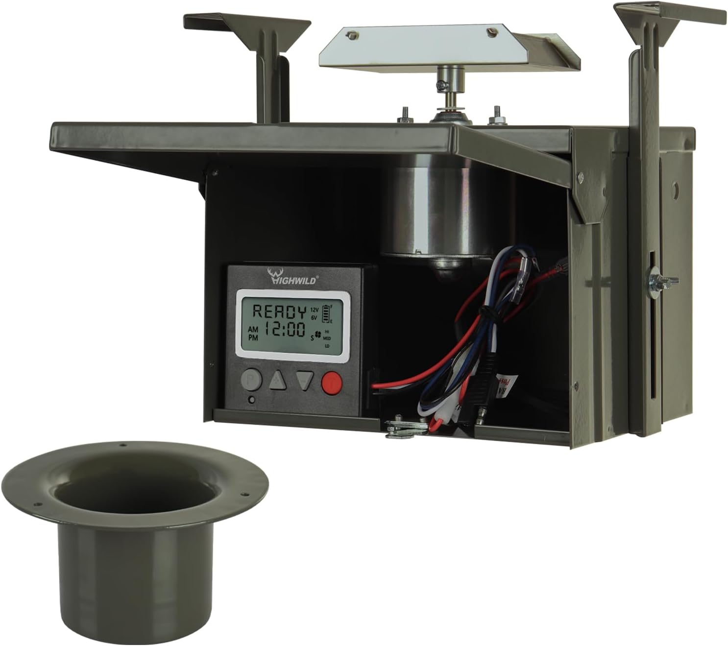 Highwild 12V Digital Deer Feeder Kit for Hunting, up to 8 Feed Times
