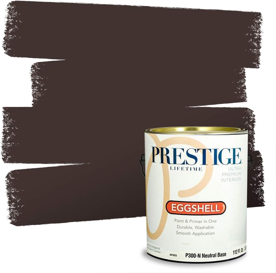 PRESTIGE Paints Exterior Paint and Primer In One, 1-Gallon, Satin, Comparable Match of Sherwin Williams* Socialite*