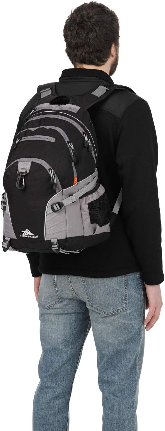 High Sierra Loop Backpack, Travel, or Work Bookbag with tablet sleeve, One Size, Urban Camo