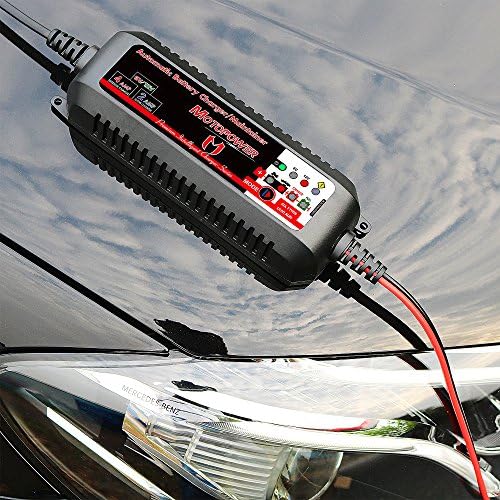 MOTOPOWER MP00207 6V and 12V 4AMP Automatic Smart Battery Charger | Battery Charger, Battery Maintainer