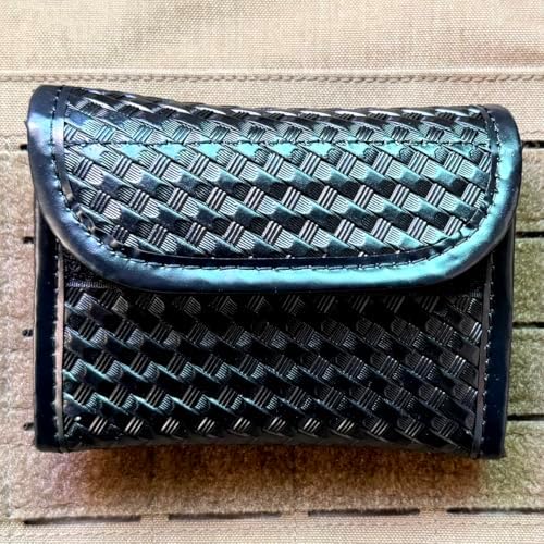 ROCOTACTICAL Flat Latex Glove Pouch, Basketweave Glove Holder for Duty Belt