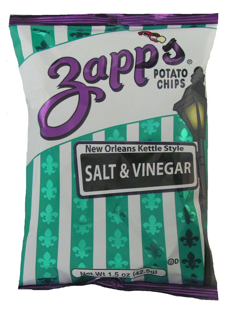 Zapp’s New Orleans Kettle-Style Potato Chips Hotter n Hot Jalapeno Flavor (2 oz Bags, 25 Count), Crunchy Chips with a Spicy Kick, Perfect On-The-Go, Gluten Free Snack