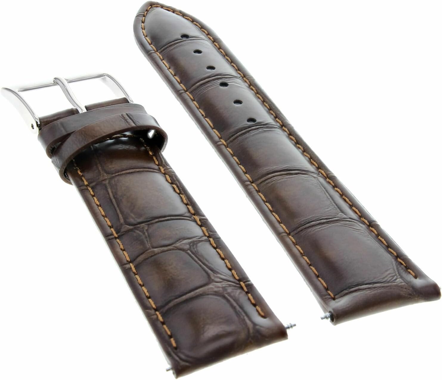 Ewatchparts 22mm Leather Watch Band Strap Compatible With Invicta Russian Subaqua 1514 I Force Drk Brown