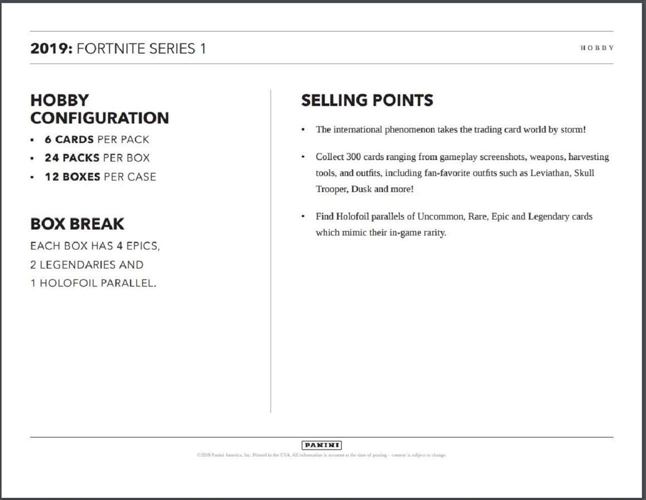 2019 Panini Fortnite Series 1 Trading Cards Hobby PACK (Sealed)(Random)