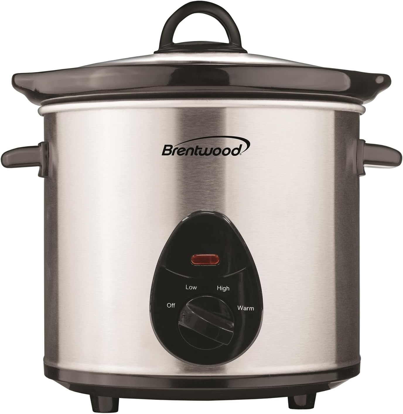 Brentwood SC-130S Slow Cooker Stainless Steel Body, 3-Quart