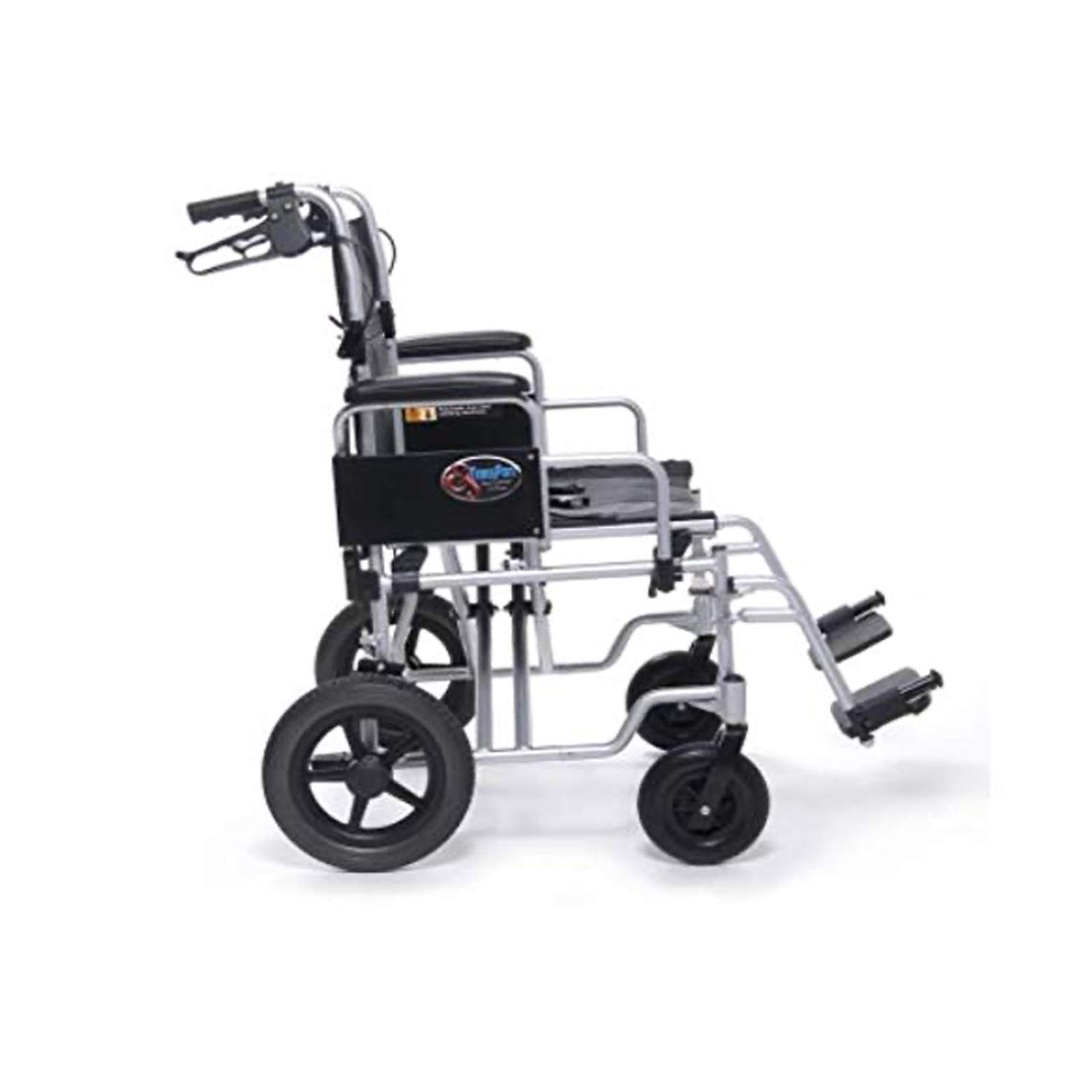 Everest & Jennings Bariatric Transport Wheelchair – Extra-Wide Folding Transit Chair with 24” Seat for Adults & Seniors