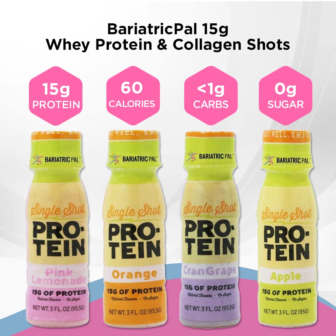 BariatricPal Apple Protein & Collagen Shots - 15g Complete Protein