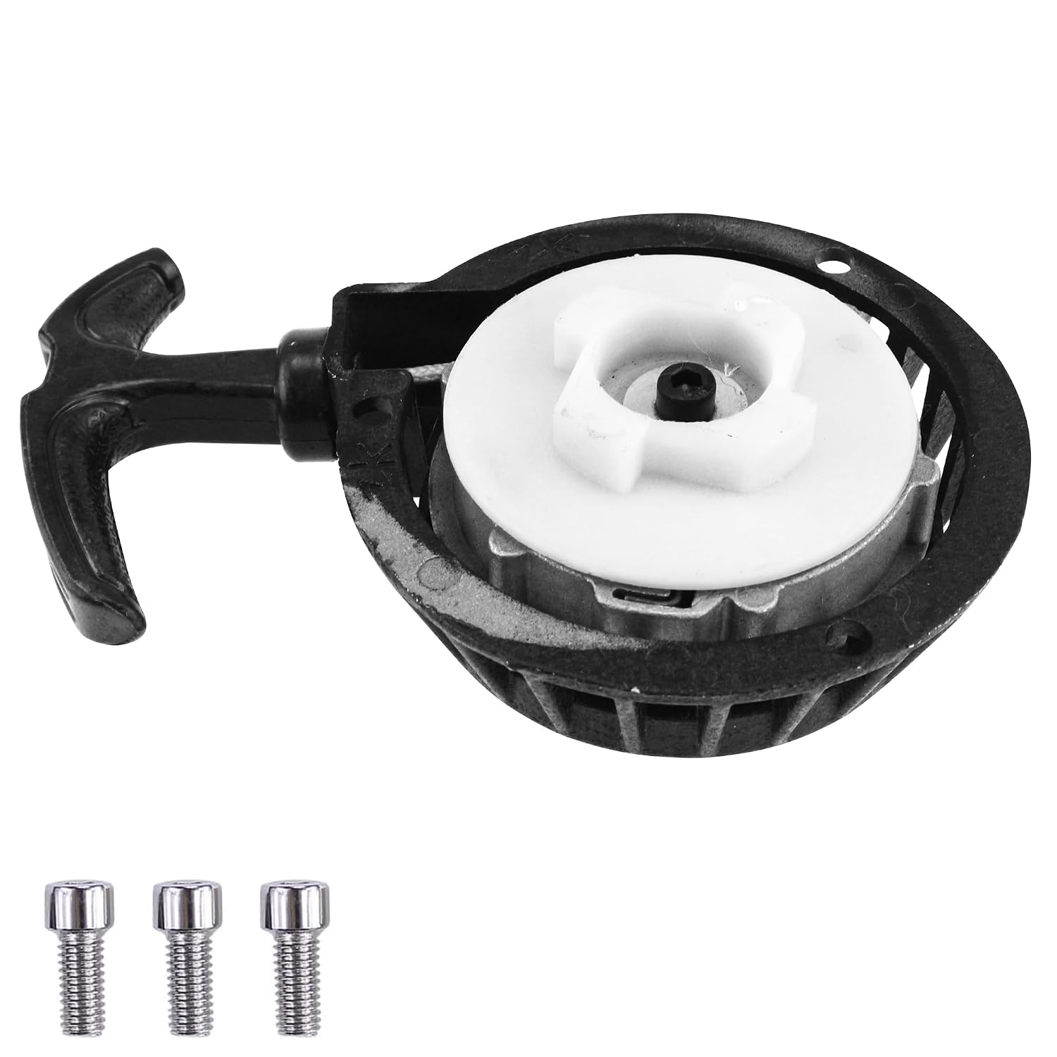 PRO BAT 2 Stroke 47cc 49cc Easy Recoil Pull Start Starter Aluminum Alloy | for 47cc 49cc Mini Moto Chopper ATV QUAD Dirt Pit Pocket Bike Black