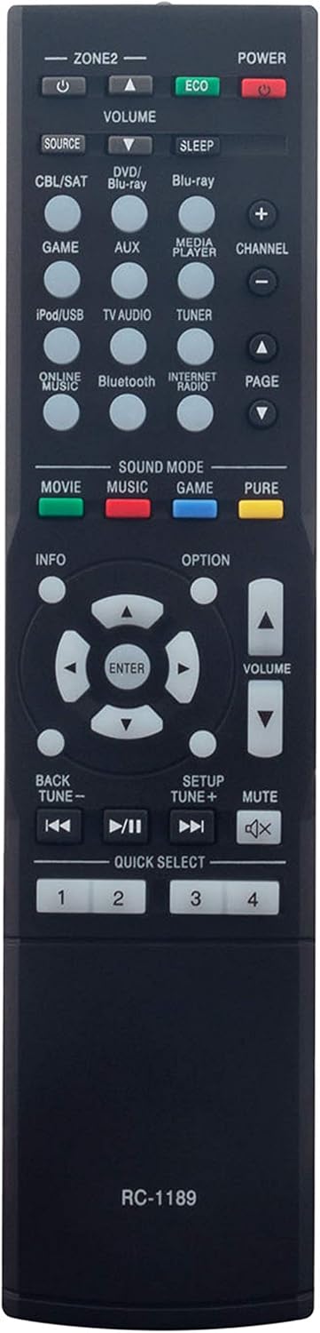RC-1189 Replaced Remote fit for Denon AV Receiver AVR-S700W AVR-S710W